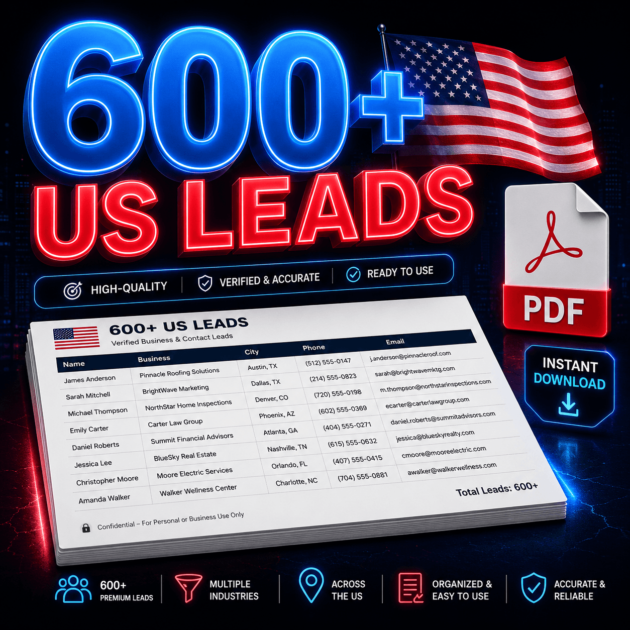 600+ Leads