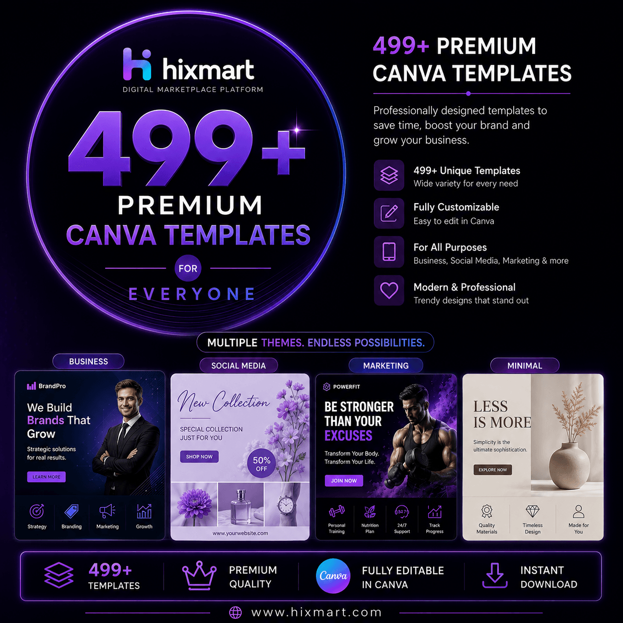 499+ Canva Templates — Design Assets on HixMart