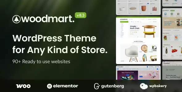 Responsive WooCommerce WordPress WoodMart Theme 8.3.8